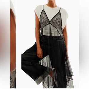 Free people siren sheer handkerchief hem T-shirt dress